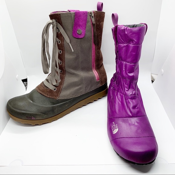 north face purple boots